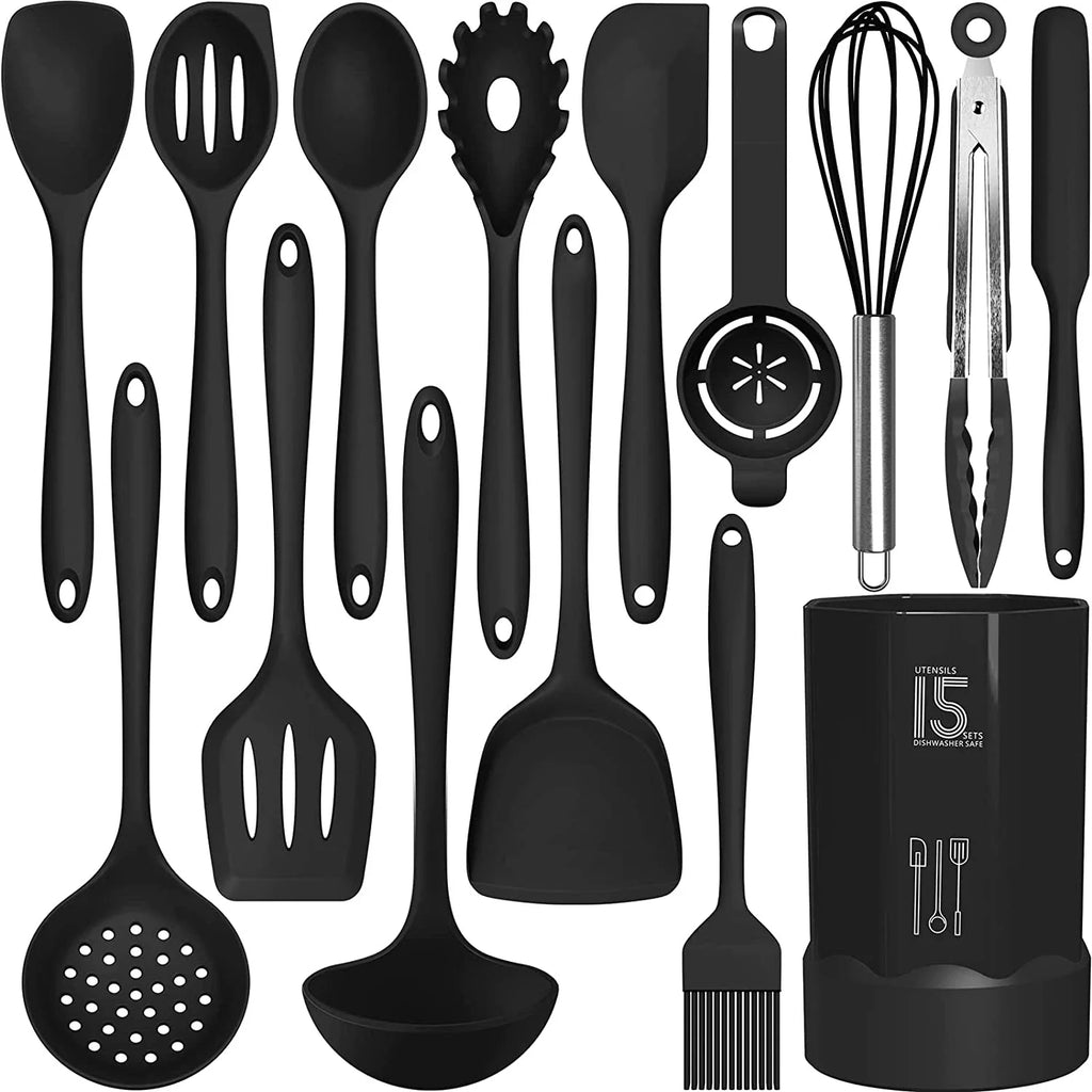 Silicone Cooking Utensils Set - 446°F Heat Resistant Kitchen Utensils,Turner Ton